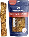 Pawstruck Bully Slices Premium Rawhide Chew Sticks, Peanut Butter Flavor - Low Fat High Protein Long-Lasting Treat for Dogs - No Artificial Ingredients - 1 lb. Bag - Packaging May Vary