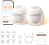 eufy Heated Wearable Breast Pump E20, 3 Heat Levels, Hands-Free Breast Pump with Innovative HeatFlow™, Optimized Rhythm via App, Hospital-Grade Suction, Leakproof, Ultra-Slim and Quiet for in-Bra Use