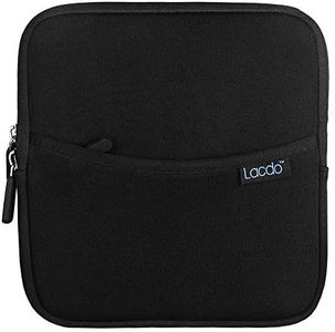 Lacdo Shockproof External CD DVD Hard Drive Sleeve Storage Pouch Bag for Burner Player Writer Blu-Ray BlueFire/Asus/LG/Dell/Asus/Pioneer/HP/VersionTech Neoprene Portable Protective Carrying Case,Black