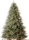 Balsam Hill 7.5ft Pre-Lit Classic Blue Spruce - Artificial Christmas Tree with 1000 Clear Incandescent Lights, Easy Plug Technology, Premium Stand for Indoor Holiday Decorating