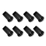 TREKOLOGY Black Trekking Pole Tips Replacement, 8pc/Set Hiking Pole Tips, Rubber Walking Pole Tips, Rubber Tips Trekking Poles Tip Walking Stick/ 11mm Hole Diameter - Fit Most Standard Hiking Poles