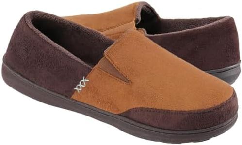 Zigzagger Men's Zermatt Wool-blend Loafer Slippers with Memory Foam Indoor, Caramel Coffee, 11