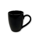 TheKraftLane 'Black Glossy' Stoneware Ceramic Coffee Mug Microwave Safe Dishwasher Safe Modern Coffee Mugs with Handle for Tea, Milk, Coffee, Latte, Cappuccino (300 ml, Set of 1)