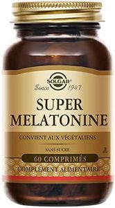Solgar Super Mélatonine 1,9mg - Sommeil - Facilite l'endormissement - Atténue les effets du décalage horaire - Complément Alimentaire - Flacon de 60 comprimés