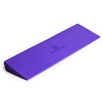 Yoga Studio Lightweight EVA Non-Slip Slanting Yoga Pilates Wedge | Sports Wedge for Squats Pushups Pressups | Supportive Wedge Riser Block - 50 x 15 x 5cm (Purple) (Purple)