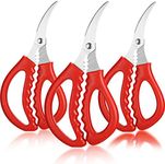 Kitchen Seafood Scissors Multifunctional Stainless Steel Shears Seafood Fish Crab Shrimp Lobster Scissors for Kitchen Seafood Peeling Tools (3, Red)