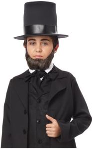California Costumes Child Honest Abe Beard Standard Black