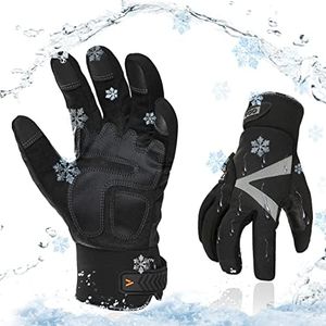 Vgo... Guantes Invierno Hombre Impermeable -20 ℃, Touchscreen Guantes de Trabajo Frio Extremo para Carpintería Almacén Jardineria Scooter Montaña, 1 par