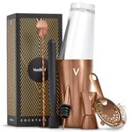 VonShef Cocktail Shaker Set, Copper 6pc Set with 550ml Boston Cocktail Shaker, Professional Bartender Set for Home Bar, Including Strainer, Muddler, Jigger & Other Bar Accessories, Gift Box Included