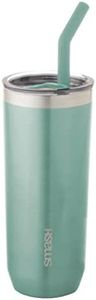 Smash Smoothie and Coffee Tumbler with Straw and lid, Sage Green, 650 ml Capacity