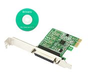 CERRXIAN 1-Port PCI Express Parallel Card PCIe Expansion Card Adapter 25Pin Parallel Lpt to Parallel Db25 Printer Port Controller Card