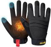 KAYGO Insulated Mechanic Work Gloves,KG127W Winter Thermal Safety Work Gloves for Men and Women, Double Lining,Heavy duty,Improved dexterity,Excellent Grip,Ideal for outdoor jobs,L