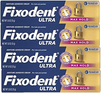 Fixodent Ultra Max Hold Comfort Fit Secure Denture Adhesive 1.8oz (Pack of 4) - Packaging May Vary