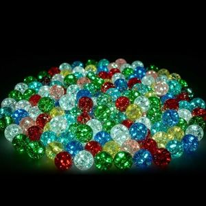ENIPEDITA 110 Pcs Colorful Glass Marbles Glowing Glass Marbles Glow in The Dark Multi-Color Luminous for Home Decor Marble Games and DIY(0.47 Inch)