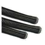 5 Meters, 10mm Braided SLEEVING - Expandable Black Braided Flexible Cable SLEEVING - Polyester