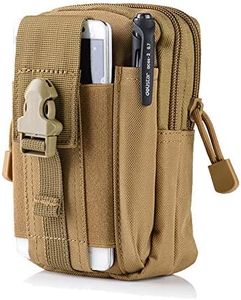 Tactical Waist Bag, SYIDINZN Universal Outdoor EDC Military Holster Waist Wallet Pouch Phone Case Gadget Pocket for iPhone X 8 7 6 6s Plus Samsung Galaxy S8 S7 S6 S5 S4 S3 Note 8 5 4 3 2 LG G5 (Khaki)