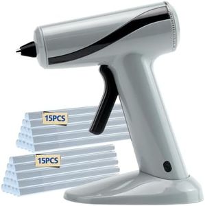 Krightlink Cordless Hot Glue Gun Kit, Rechargeable Fast Preheating Mini Hot Glue Gun Kit with 30 Premium Glue Sticks for School Crafts DIY Arts Quick Home Repairs, Grey - 20W
