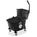 Dryser Commercial Side Press Wringer Combo Mop Bucket, 33 Quart, Black