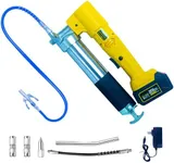 HANTUO 20V Cordless Grease Gun, Electric Grease Gun Professional High Pressure 10000 PSI Cordless Grease Guns, Inclued Battery with Carrying Case