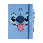 Grupo Erik Disney Stitch A5 Notebook Plush Cover with Projector Pen | Dotted Notebook A5 | Stitch Gifts | Notebooks A5 | Notepads A5 | A5 Notepad | Sketchbook A5 | Dotted Journal