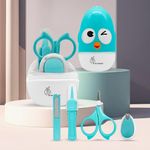 R for Rabbit Stylo Tweety New Born Baby 4 in1 Nail Grooming Kit for Baby Manicure Set with Kids Nail Cutter, Tweezer, Nail Filer and Scissors (Lake Blue)