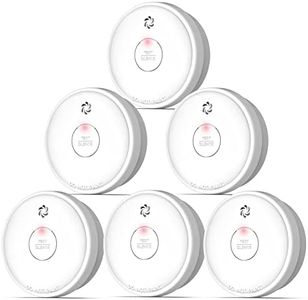 Fire Alarms Smoke Detectors, Smoke Alarm Battery Operated,Fire Alarm with Test Button & Low Battery Signal, Photoelectric Technology Fire Detectors for Bedroom and Home (6-Pack)
