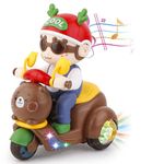 Zest 4 Toyz Musical Toys for Kids with Dynamic Music and Colorful Lights 360 Degree Rotating Battery Operated Stunt Tricycle Cute Toy for Boys and Girls Multicolor