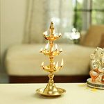 AC ANAND CRAFTS Pure Brass Traditional Akhand Diya/Oil Lamp for Maha Aarti Or Navrati Purpose-11 Inch Height