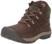 KEEN Women's Kaci 3 Winter Mid Waterproof Hiking Boot, Dark Earth/Green Plaid, 8 UK