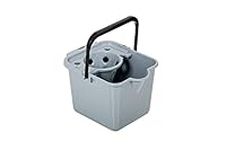 Addis Eco 100% Recycled Plastic Cleaning Mop Pail & Wringer, 12 litre, Light Grey, 518463