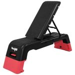 Yes4All Multifunctional Fitness Aerobic Step Platform/Aerobic Deck, Household Step Workout Bench for Home Gym (Red/Black)