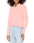 Tommy Hilfiger Women's Long Sleeve Polo Shirt, Ballerina Pink, Large