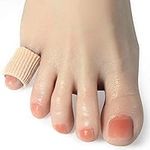 DYKOOK Cuttable Toe Tubes 5 Pcs Pinky Toe Sleeves Made of Elastic Fabric Lined with Silicone Gel. Toe Sleeve Protectors Relief Toe Pressure Pain,Corn and Calluses Remover (for Small toes-10CM)