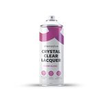 Chemsolve / 1 x 400ml / Crystal Clear Lacquer Spray / Clear Gloss / Flawless Clear Lacquer / Interior & Exterior Surfaces for Wood, Glass, Ceramics, Metal, Plastics