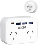 LENCENT AU/NZ to US Plug Adapter wi