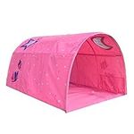 Children's Cabin Bed Tunnel Tent for 90-100cm in Width Loft Bed Bunk Tent,Fabric, Pink, Single