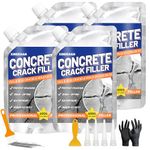 Concrete Crack Filler, 5.3LB Grey High Elasticity Self Leveling Cement Caulking Glue, Quick Drying Waterproof Sealant for Driveways, Walkways, Outdoor Weather Resistant Concrete Joint Repair
