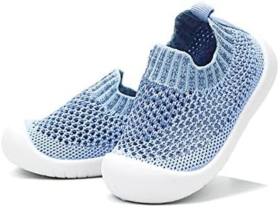 AOIREMON Baby Shoes for Boys Girls Infant Toddler First Walkers Non-Skid Slipper Breathable Knitted Mesh Lightweight Walking Shoes Boy & Girls Tennis Shoes Slip-on Soft Sole Indoor & Outdoor Sneakers