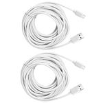 Charger Cord Replacement for Owlet Baby Monitor and Motorola, Babysense, Infant Optics DXR-8 Baby Monitor - Power Micro USB Cable 13 ft 2-Pack