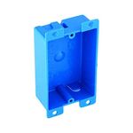 Carlon B108R-UPC Switch/Outlet Box, Old Work, 1 Gang, 3-5/8-Inch Length by 2-3/8-Inch Width by 1-1/4-Inch Depth, Blue