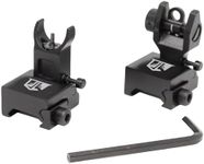 Ozark Armament HK Battle Flip Up Sights - Backup Iron Sights - Picatinny Gun Sights for Rifles & Shotguns - Back Up Iron Sights for Picatinny & Weaver Rails - Aircraft Grade Aluminum Rifle Sights