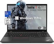 Lenovo ThinkPad T16 Gen 2 16" FHD+ Business Laptop Computer, 13th Gen Intel 10-Core i5-1335U (Beat i7-1255U), 40GB DDR4 RAM, 2TB PCIe SSD, WiFi 6E, BT 5.3, Backlit Keyboard, Windows 11 Pro, AZ-XUT