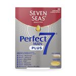 Seven Seas Perfect7 Man Plus Multivitamin, With 1000 mg Fish Oil, 60 High Strength Tablets, 250 mg EPA & DHA, Duo Pack: 30 Capsules + 30 Tablets