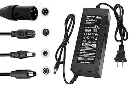 Brokeir UL Listed 42V 2A Replacement Electric Scooter Charger for 36V with 4 Plugs, Compatible with Scooter Power Adapter