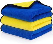 OAN All Purpose Microfiber Cloth for Cleaning, Dusting, Detailing & Polishing All Vehicles, Office, Kitchen, Home | 800 GSM | 80X50 cm Pack of 3