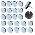 24 Pcs 19mm Round Furniture Slider Glides with Nail, Chair Leg Floor Protectors, Furniture Pads Nails Furniture Feet Sliders Protector for Carpet or Wooden Floors for Easy Moving