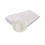 The White Willow Special High Inclined Design Memory Foam Infant Baby Head Shaping Pillow and Full Crib Wedge for Acid Reflux, Colic, Anti Vomiting (White)