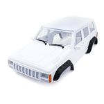 INJORA 313mm Wheelbase RC Car Body Shell Cherokee Kit Parts Painted Car Shell for 1/10 RC Crawler Axial SCX10 SCX10 II 90046 90047 TRX4 Kit(White)