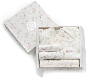 Little Me Baby Layette Gift Set - Clothes, Outfits, Essentials for Girls & Boys, Newborns, 3 and 6 Months - Vintage Rose, Vintage Rose, Newborn