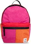 Lola California Star Medium Traditional Classic Backpack with Zipped Front Pocket and 2 Side Pockets, Zing - Lipstick